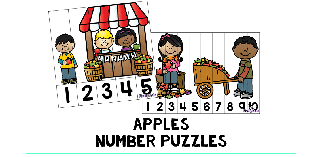 apple number puzzles printables