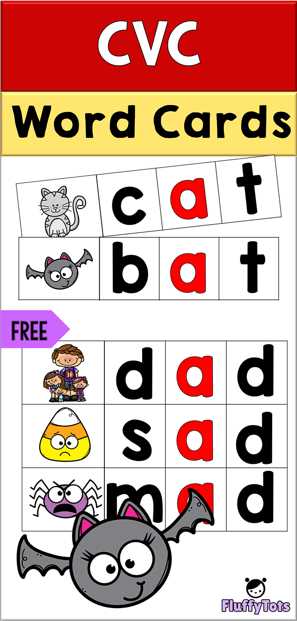 CVC Word Card Printables