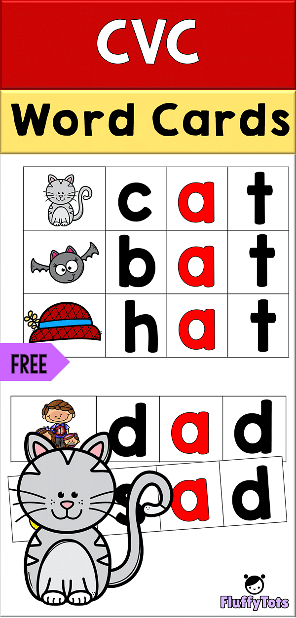 CVC Word Card Printables