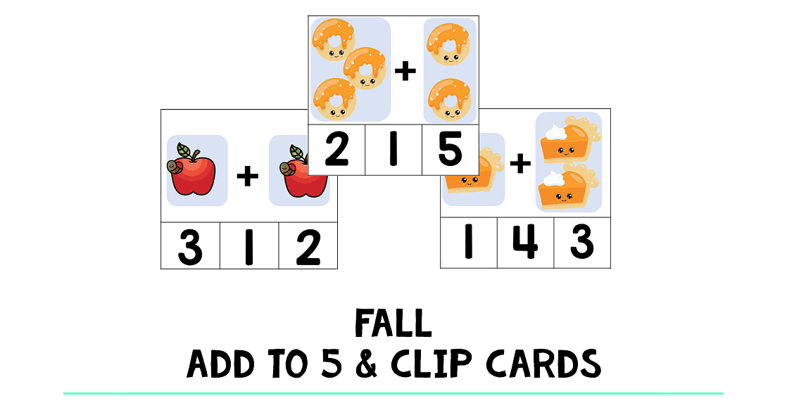 Fall Add and Clip Cards