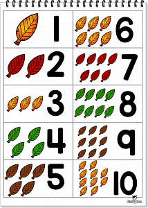 Fall Leaves Number Chart : FREE 2 Exciting Number Charts - FluffyTots