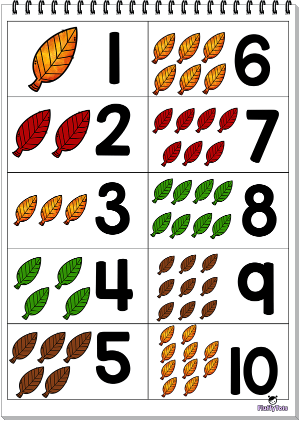 Fall Leaves Number 1-10