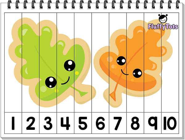 Fall Leaves Number Puzzles