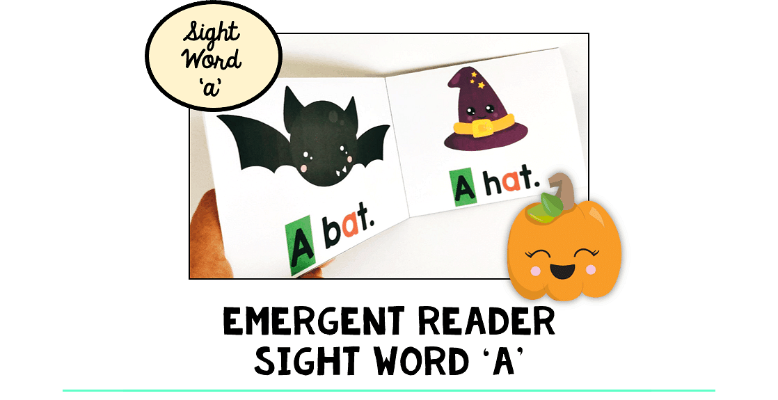 Halloween Emergent Reader Sight Word 'a'