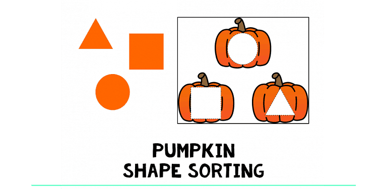 Pumpkin Shape Sorting : FREE 3 Shapes to be Sorted