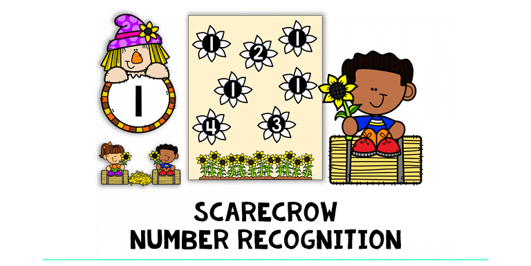 Scarecrow Number Recognition : FREE Number Recognition 1-10 Activity