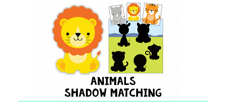 Fun Animal Shadow Matching Worksheets