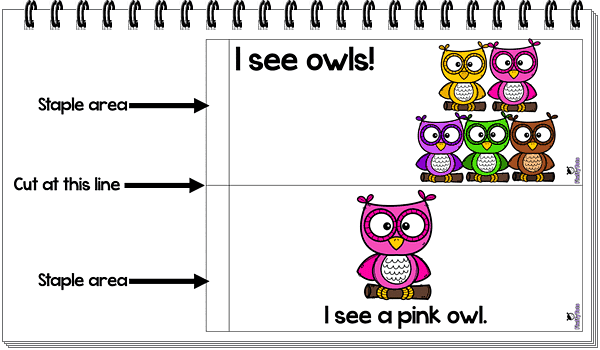 Prepping Owl Color Emergent Reader