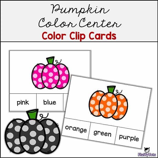 Pumpkin Color Center Clip Cards