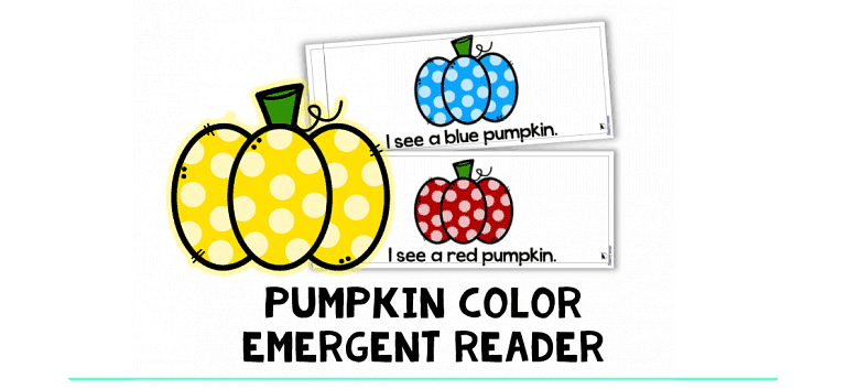 Pumpkin Color Emergent Reader : FREE 9 Color Words