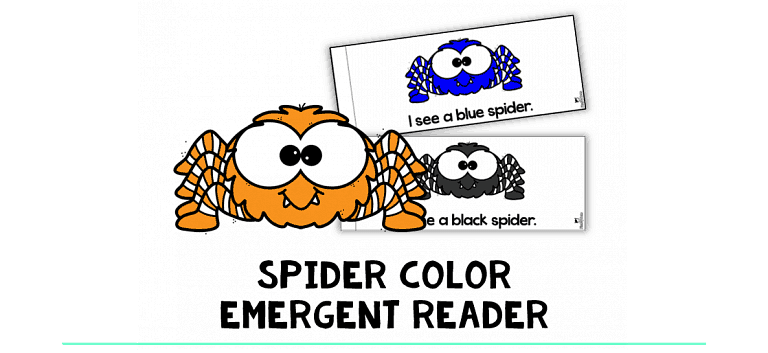 Spider Color Emergent Reader : FREE 8 Color Words