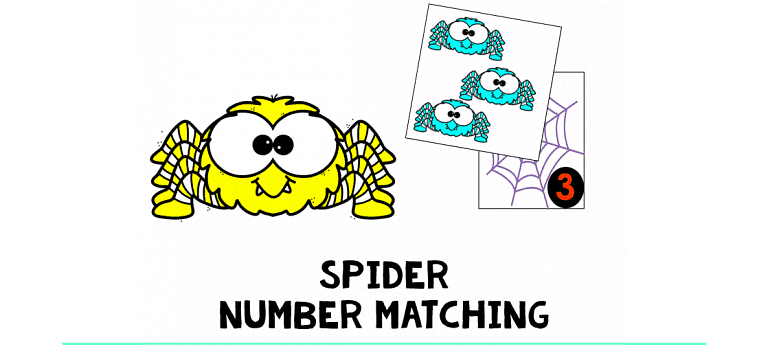 Spider Number Matching : FREE 1-10 Number Activity