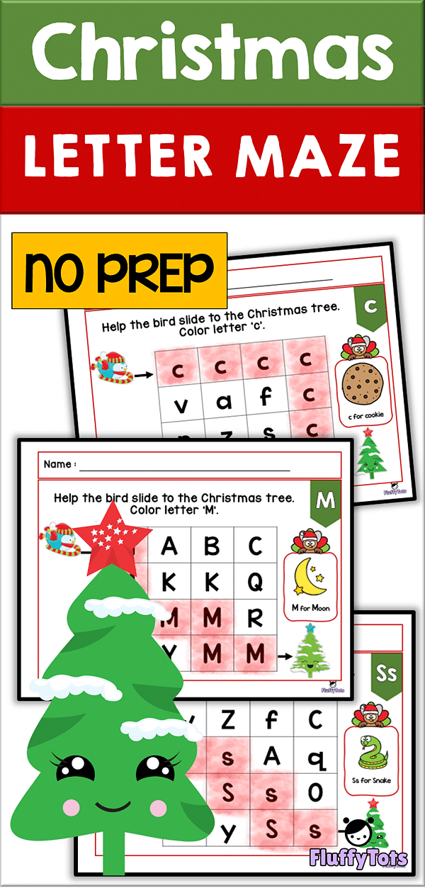 Christmas ABC Letter Maze