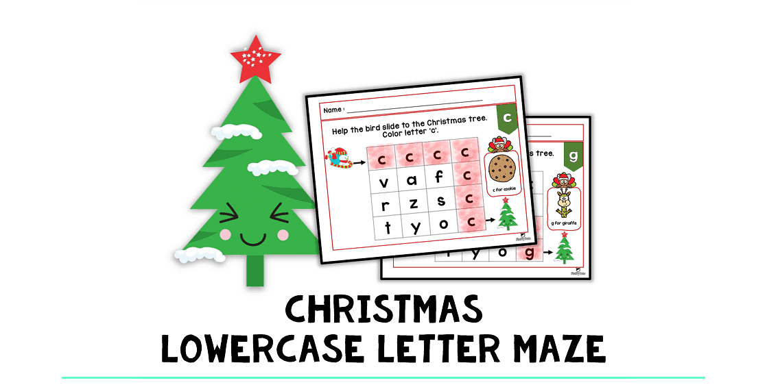 Christmas Lowercase Letter Maze
