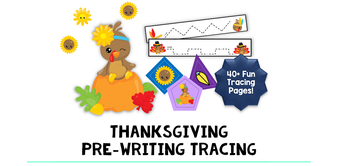 Thanksgiving Pre-Writing Tracing