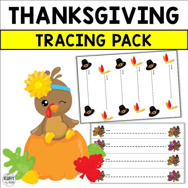 Thanksgiving Tracing Worksheet