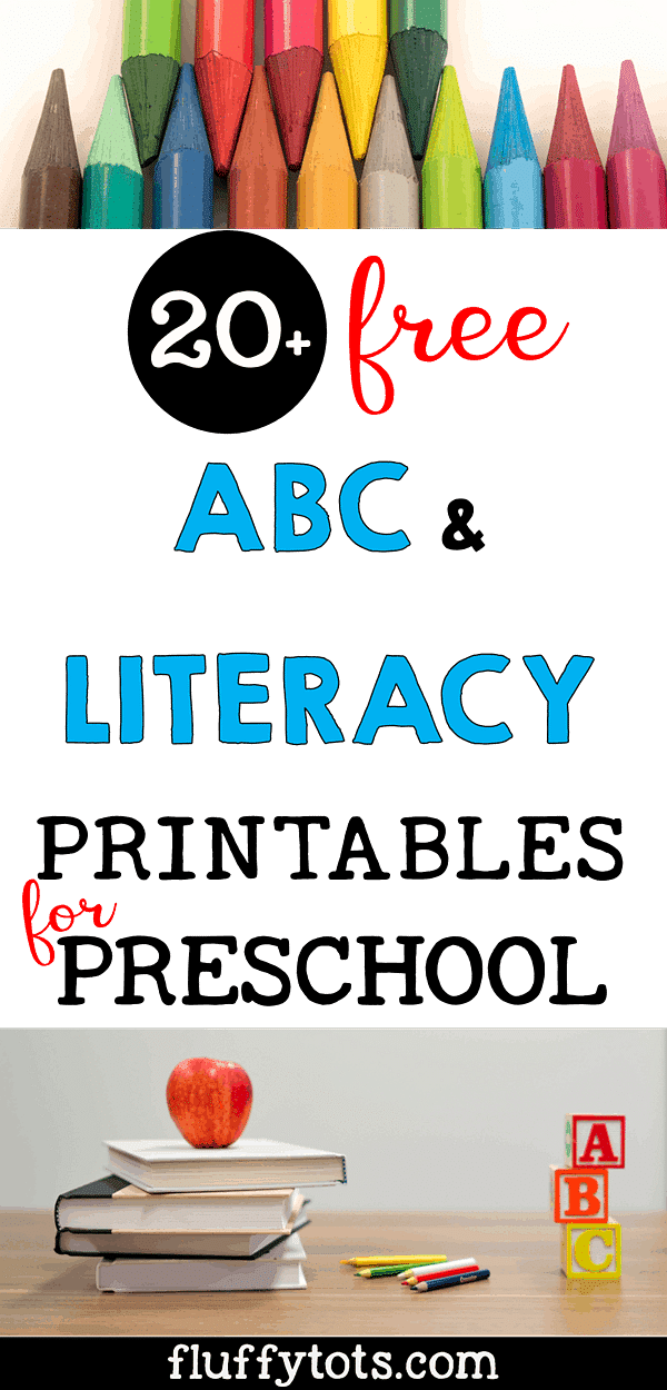 Literacy printables for preschool