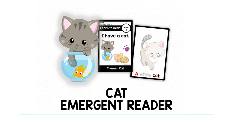 Cat Emergent Reader : Plus FREE 2 Activities