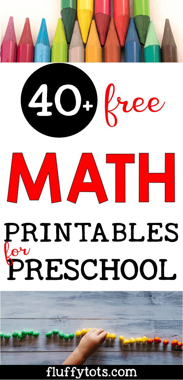 free math printables for preschools