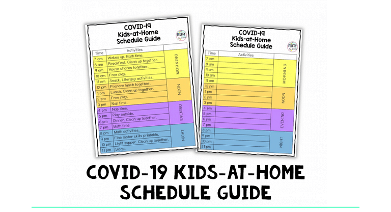 CoronaVirus : Free Kids-at-Home Schedule Guide