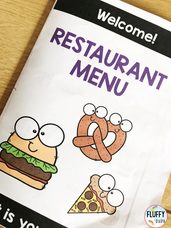 Simple Restaurant Dramatic Play for Preschool Free Printables