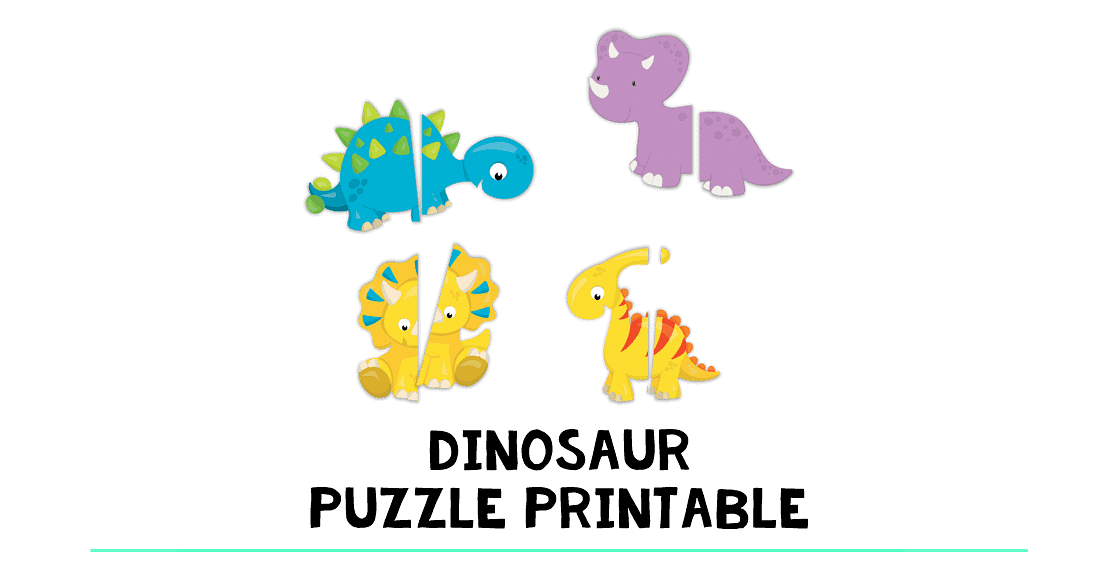 Dinosaur Puzzle Printable for Kids