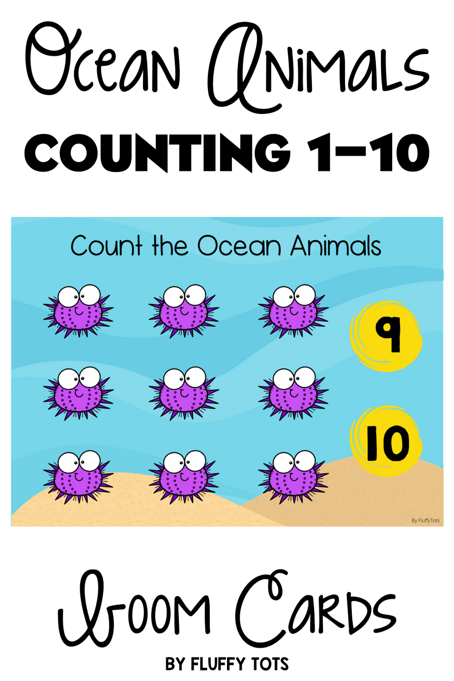Ocean Animals Counting Boom Cards