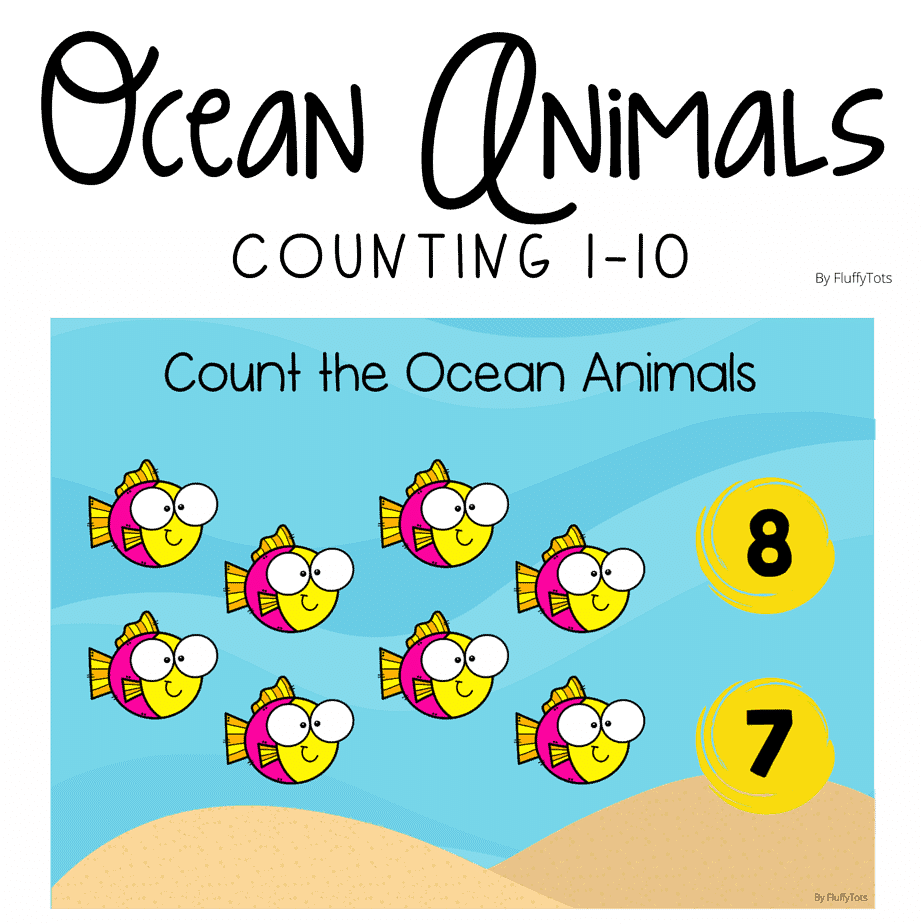 Ocean Animals Counting Boom Cards||Ocean Animals Counting Boom Cards