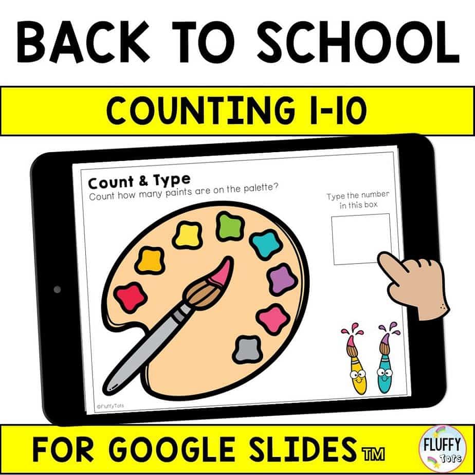 Back to School Boom Cards : FREE Counting 1-10 Activities 44