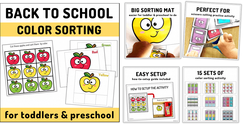 Fun Back to School Color Sorting Printable Activity 9