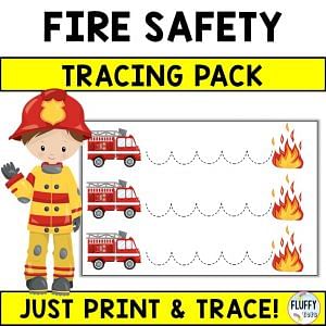 Firefighter Shape Tracing : FREE 3 Shapes to Be Traced - FluffyTots