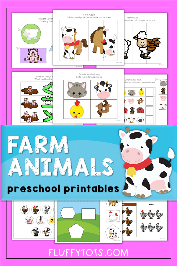 farm animals pictures for preschool