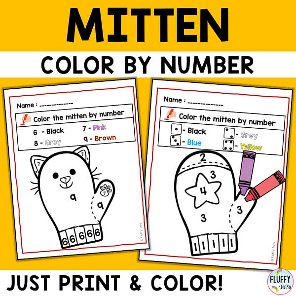 Mitten coloring page