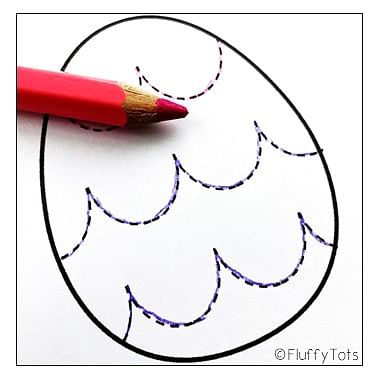 preschool tracing worksheets, Easter Egg Tracing Pages 
