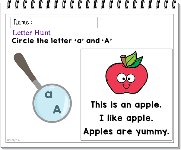 Easy Letter A Activities : 3 Beginning Sounds Cut and Paste 1