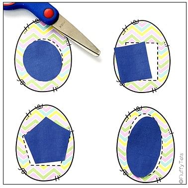 Fun Easter Printables Shape Sorting Activity with 8 Basic Shapes 5