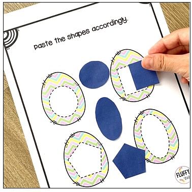 Easter egg printable for fine motor activities