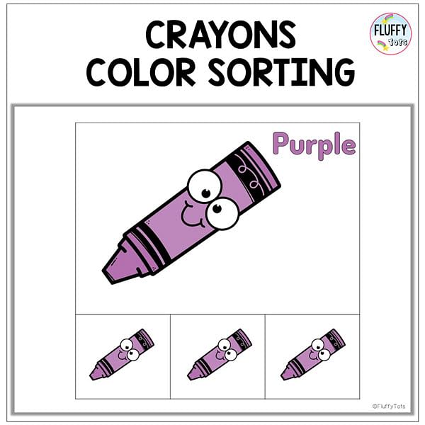 color sorting printable activity