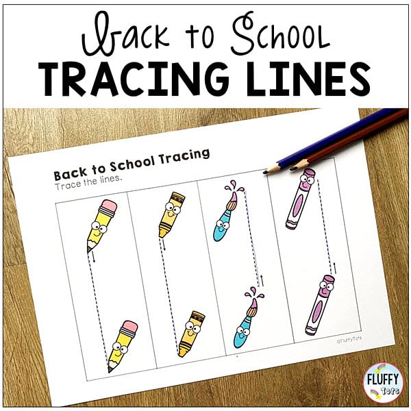 BACK TO SCHOOL TRACING PAGES