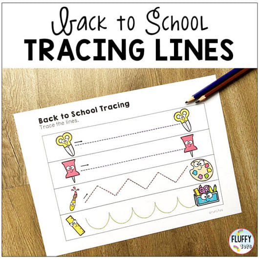 Back to School Tracing Mat - FluffyTots