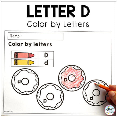 4 Easy Letter D Worksheets Activities for Early Learners - FluffyTots