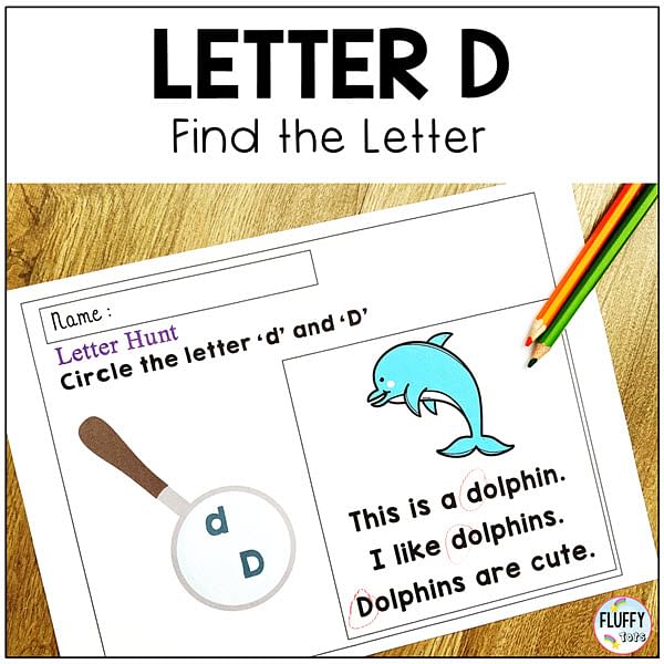 4 Easy Letter D Worksheets Activities for Early Learners - FluffyTots