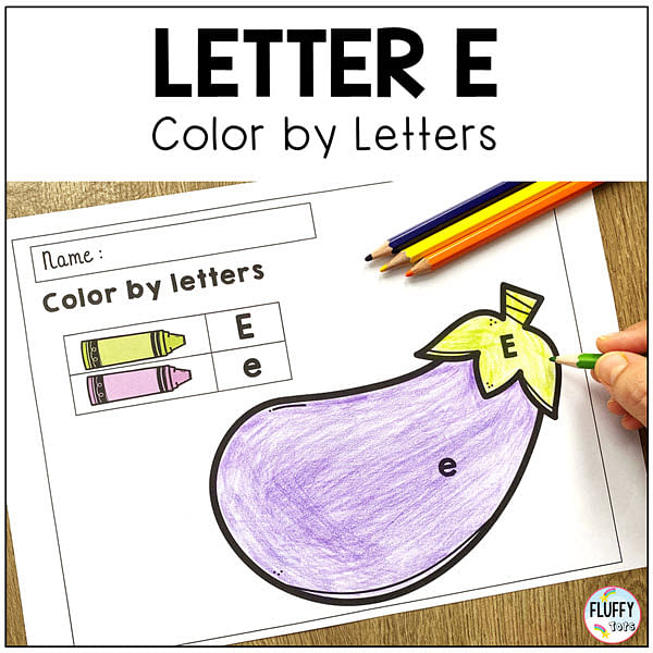 Letter E worksheets