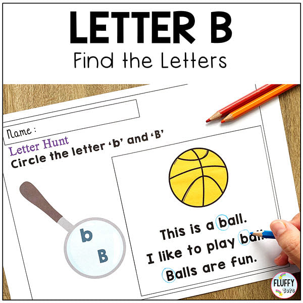 Letter B worksheets