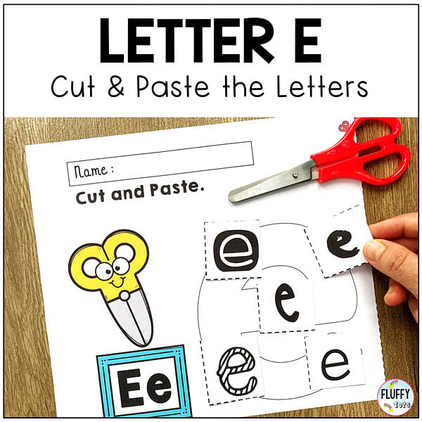 Letter E worksheets