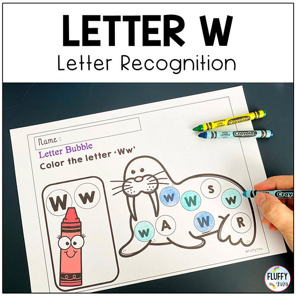 Letter W worksheets