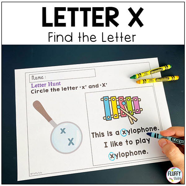 Letter X worksheets