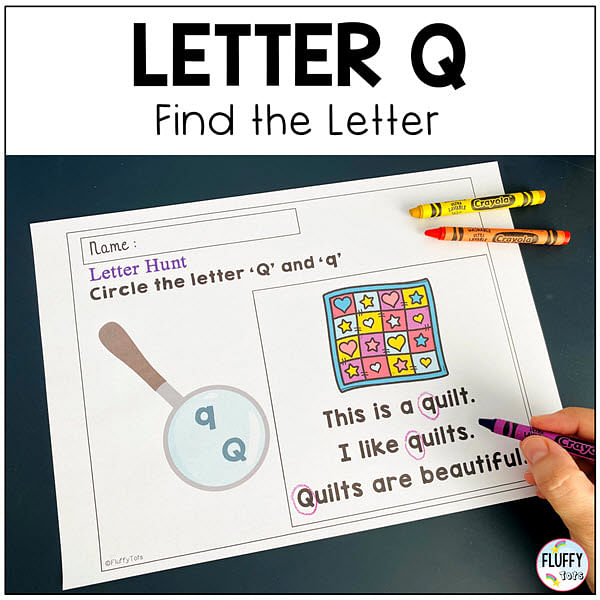 Letter Q worksheets