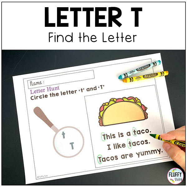 Letter T worksheets