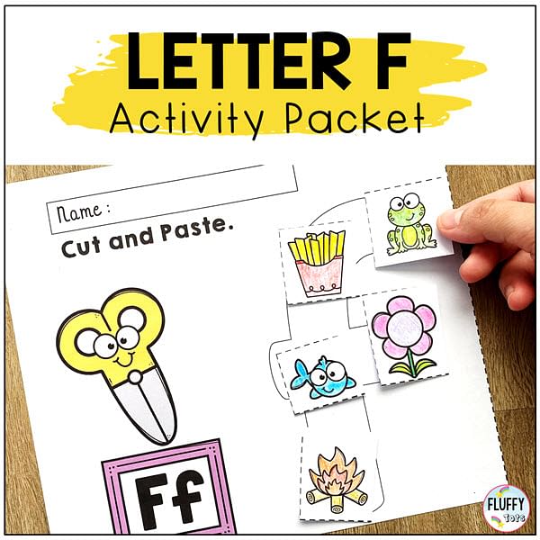 Letter F worksheets